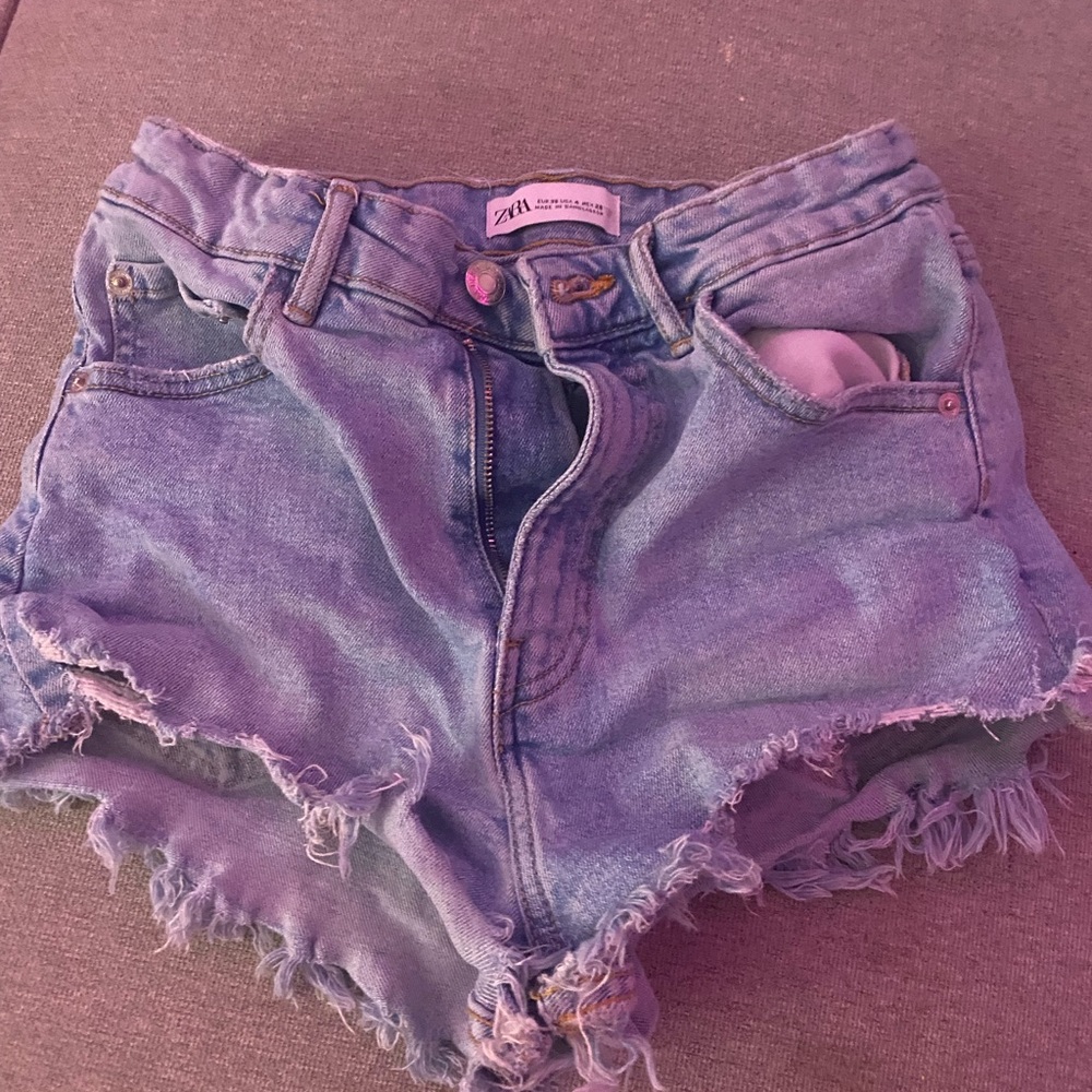 ZARA high rise jean shorts